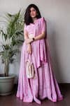 Buy_Iktaar by Meena_Pink Inner Chikankari Lehenga Set_at_Aza_Fashions