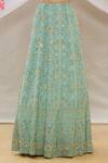 Neha Mehta Couture_Green Lucknowi Lehenga Set_at_Aza_Fashions
