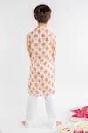 Shop_MR Brat_Beige Cotton, Muslin Tree Print Kurta Set _at_Aza_Fashions