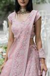 Buy_Varun Chakkilam_Pink Silk Organza Embroidered Lehenga Set_Online_at_Aza_Fashions