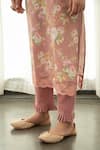 Roze_Peach Cotton Suraiya Pant _Online_at_Aza_Fashions