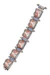 Tribe Amrapali_Blue Enamel Oxidised Silver Makra Bracelet _Online_at_Aza_Fashions