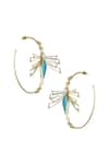 Shop_Varnika Arora_Elira Enamelled Hoops Earrings_at_Aza_Fashions