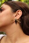 Buy_Varnika Arora_Eliza Enamelled Geometric Stud Earrings_at_Aza_Fashions