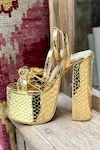 Shop_Tiesta_Gold Metallic Block Heels_at_Aza_Fashions