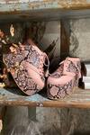 Tiesta_Pink Begum Snake Print Sneaker Wedges _Online_at_Aza_Fashions