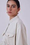 Buy_The Summer House_White Rawal Denim Jacket_Online_at_Aza_Fashions