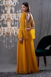 Shop_Tamaraa By Tahani_Yellow Silk Embroidery Sequin Straight Nevina Jumpsuit _at_Aza_Fashions