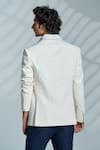 Shop_S&N by Shantnu Nikhil_White Terylene Embroidered Floral Motifs Jacket _at_Aza_Fashions