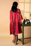 Shop_Arte-Alter_Crimson Checkered Woven Tunic_at_Aza_Fashions