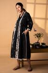 Shop_Arte-Alter_Black Handwoven Handloom Cotton Dusky Checkered Woven Tunic_Online_at_Aza_Fashions