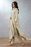 Buy_Torani_Green Cotton Voile Salwar Handwoven Chanderi Dupatta Silk Jaituni Revaa Set _Online_at_Aza_Fashions