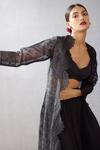 Shop_Torani_Black Jacket Silk Organza Bralette And Shab Mehreen Chogha Set  _Online_at_Aza_Fashions