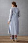 Shop_Torani_Blue Cotton Voile, Kurta Handwoven Chanderi, Salwar And Samsara Paakizah Set _at_Aza_Fashions