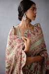 Buy_Torani_Green Handwoven Chanderi Printed Chintz Jaituni Vanida Saree _Online_at_Aza_Fashions