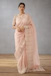 Buy_Torani_Pink Silk Organza Embroidered Dori Work Kaner Geetika Saree  _at_Aza_Fashions