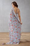 Shop_Torani_Blue Handwoven Chanderi Embroidered Chintz Print Samsara Revathi Saree  _at_Aza_Fashions