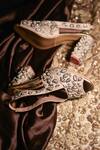 Buy_AROUND ALWAYS_Beige Embroidered Aambi Peep Toe Block Heel Sandals _at_Aza_Fashions