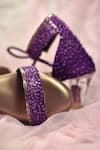 Buy_Around Always_Purple Sequins Tinsel Heeled Sandals _Online_at_Aza_Fashions