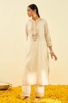 Sheetal Batra_White Arisah Silk Chanderi Kurta And Palazzo Set_Online_at_Aza_Fashions