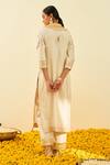 Shop_Sheetal Batra_White Kurta - Silk Chanderi Palazzo - Cambric Gota And Bead Work Aliyah & Set _at_Aza_Fashions