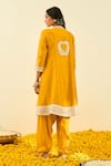 Shop_Sheetal Batra_Yellow Sadirah Embroidered Kurta Salwar Set_at_Aza_Fashions