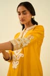 Sheetal Batra_Yellow Sadirah Embroidered Kurta Salwar Set_at_Aza_Fashions