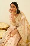 Shop_Sheetal Batra_Pink Shafna Silk Chanderi Kurta Gharara Set_Online_at_Aza_Fashions
