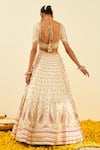 Shop_Sheetal Batra_White Lehenga And Blouse - Raw  Dupatta - Organza Shahnaz Bridal Set _at_Aza_Fashions