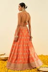 Shop_Sheetal Batra_Orange Masiah Embroidered Lehenga Set_at_Aza_Fashions