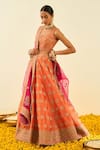 Sheetal Batra_Orange Masiah Embroidered Lehenga Set_Online_at_Aza_Fashions