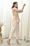 Tussah by Siddhi Shah_White Cotton Textured Pants  _Online_at_Aza_Fashions