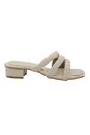 Buy_Veruschka by Payal Kothari_Beige Faux Leather Textured Strappy Block Heels_Online_at_Aza_Fashions