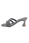 Shop_Veruschka by Payal Kothari_Grey Faux Leather Strappy Louis Heels_Online_at_Aza_Fashions