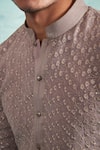 Buy_Gargee Designers_Grey Georgette Embroidery Sequin Floral Kurta Set _Online_at_Aza_Fashions