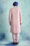 Shop_Gargee Designers_Pink Georgette, Cotton Silk Geometric Embroidered Kurta Set _at_Aza_Fashions