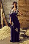 Buy Nehha Nhata Purple Organza And Silk Satin Floral Motifs V Neck One Shoulder Cape Palazzo Set Online at Aza Fashions Buy_Nehha Nhata_Purple Organza And Silk Satin Floral Motifs V Neck One Shoulder Cape Palazzo Set _Online_at_Aza_Fashions