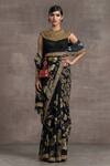 Buy Tarun Tahiliani Black Silk Crepe Floral Print, Sequin, Thread And Beads High Saree With Blouse at Aza Fashions Buy_Tarun Tahiliani_Black Silk Crepe Floral Print, Sequin, Thread And Beads High Saree With Blouse_at_Aza_Fashions