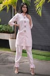 Buy_Mehak Murpana_Pink Cotton Embellished Tunic And Pant Set_at_Aza_Fashions