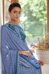 Shop_Shyam Narayan Prasad_Blue Modal Satin Printed Anarkali Set_Online_at_Aza_Fashions