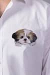 Buy_Avalipt_White 100% Cotton Hand Painted Dog Shirt_Online_at_Aza_Fashions