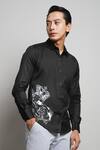 Shop_Avalipt_Black 100% Cotton Hand Painted Adam Shirt_at_Aza_Fashions