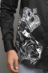 Buy_Avalipt_Black 100% Cotton Hand Painted Adam Shirt_Online_at_Aza_Fashions