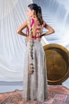 Shop_Soniya G_Grey Georgette And Embellishment Paisley & Lehenga Saree With Blouse_at_Aza_Fashions