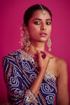 Shop_Pink City By Sarika_Purple Silk, Georgette Floral, Bandhani, Zari Printed Kurta And Sharara Set _at_Aza_Fashions