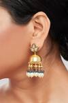 Ahaanya_Pearl Drop Jhumka Earrings_Online_at_Aza_Fashions