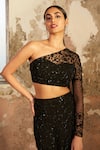 Buy_Shloka Khialani_Black Georgette Kate Embellished Skirt Set_Online_at_Aza_Fashions