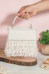 Shop_The Purple Sack_White Embroidery Apsara Embellished Clutch With Sling _at_Aza_Fashions