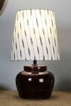 Nakshikathaa - Homeware_Brown Alloy Print Nirvana Bed Side Lamp _Online_at_Aza_Fashions
