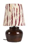 Shop_Nakshikathaa - Homeware_Brown Alloy Print Nirvana Bed Side Lamp _at_Aza_Fashions